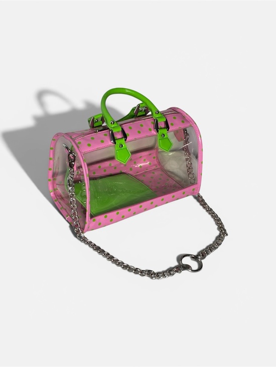 score gameday bag Handbags - Stadium approved Clear bag NWT Dustbag bagcharm incl. pink lime green  polkadot